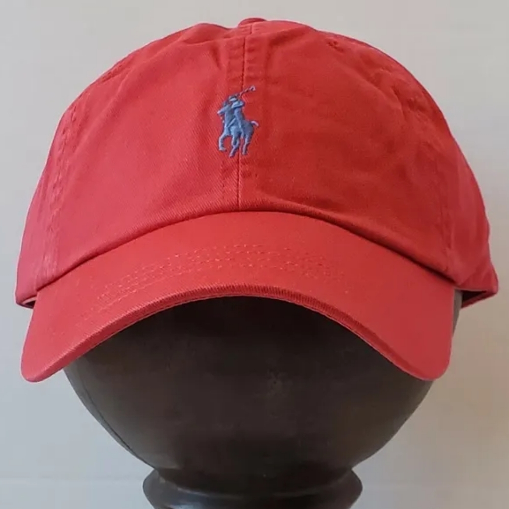Red polo hat